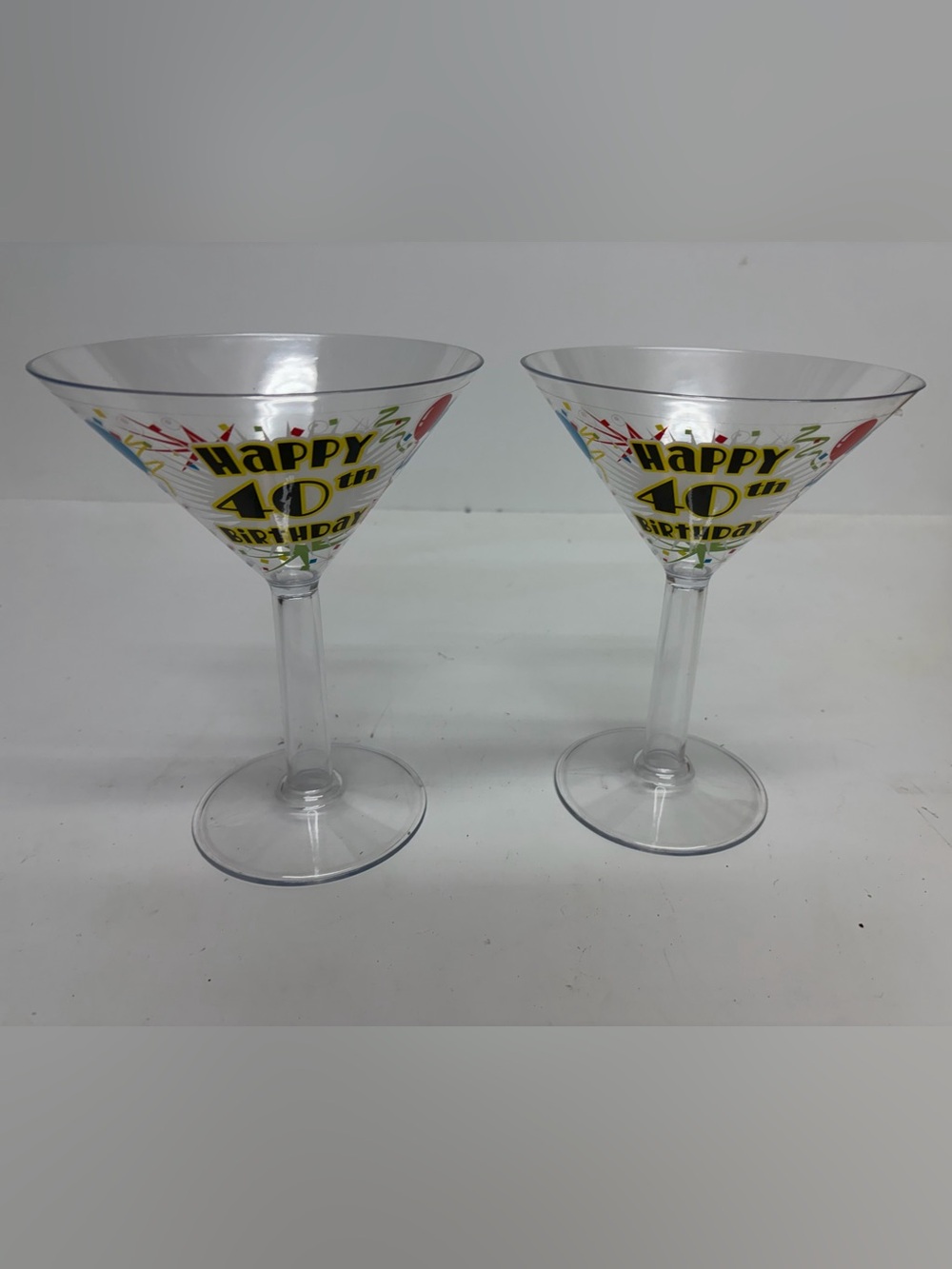 Set of 40th Birthday Martini Cups